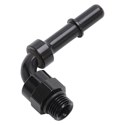 Russell Performance Adapter Fitting 3/8in SAE Quick Disconnect 90 DEG - Blk 644053 644053 Photo - Primary