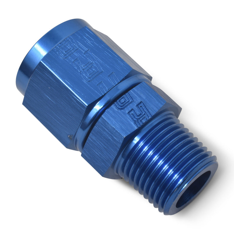 Russell Straight #6 AN Female To Male 1/8" NPT - Blue 614216 Photo - out of package
