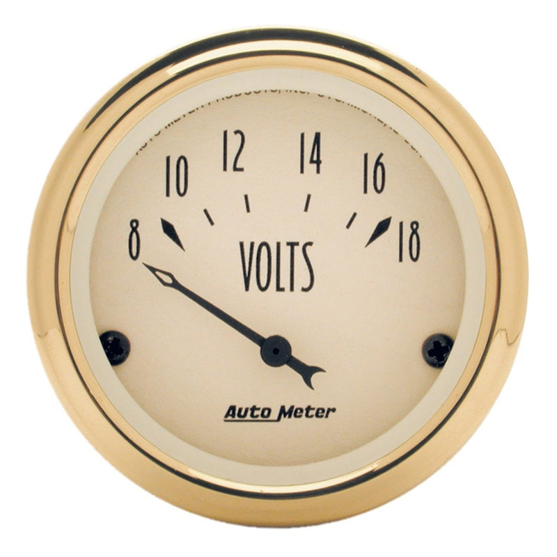 Autometer Gauge, Voltmeter, 2 1/16", 18V, Elec, Golden Oldies 1592 Photo - Primary
