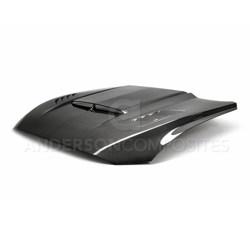 Anderson Composites 2018-2019 Ford Mustang Ram Air Double Sided Carbon Fiber Hood AC-HD18FDMU-AB-DS AC-HD18FDMU-AB-DS User 2