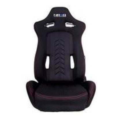 NRG "The Arrow"  Cloth Sport Seat Black w/ Red Stitch w/ logo RSC-800L/R User 1