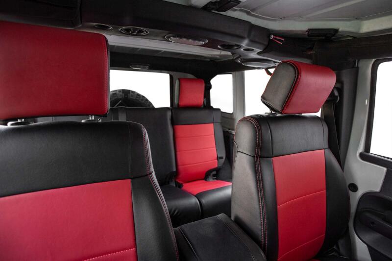 PRP Seats PRP 07-10 Jeep Wrangler JK Front Seat Covers/2 door or 4 door (Pair) - Black/Red B016-05 B016-05 Photo - Primary
