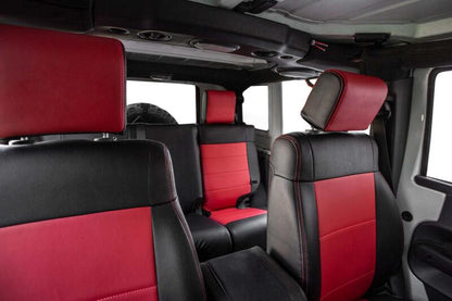 PRP Seats PRP 07-10 Jeep Wrangler JK Front Seat Covers/2 door or 4 door (Pair) - Black/Red B016-05 B016-05 Photo - Primary