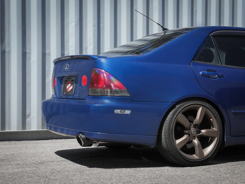 aFe Lexus IS300 01-05 L6-3.0L Takeda Cat-Back Exhaust System- Carbon Fiber Tip 49-36058-C 49-36058-C Photo - Mounted