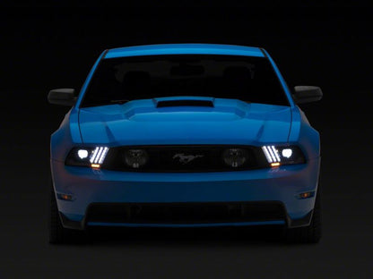 Raxiom 10-12 Ford Mustang LED Projector Headlights SEQL Turn Signals- Blk Housing (Clear Lens) 426685 426685 Photo - Close Up