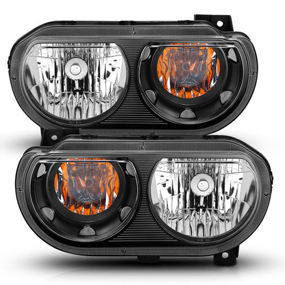 Anzo  2008-2014 Dodge Challenger Crystal Headlights Black 121526 Photo - Unmounted