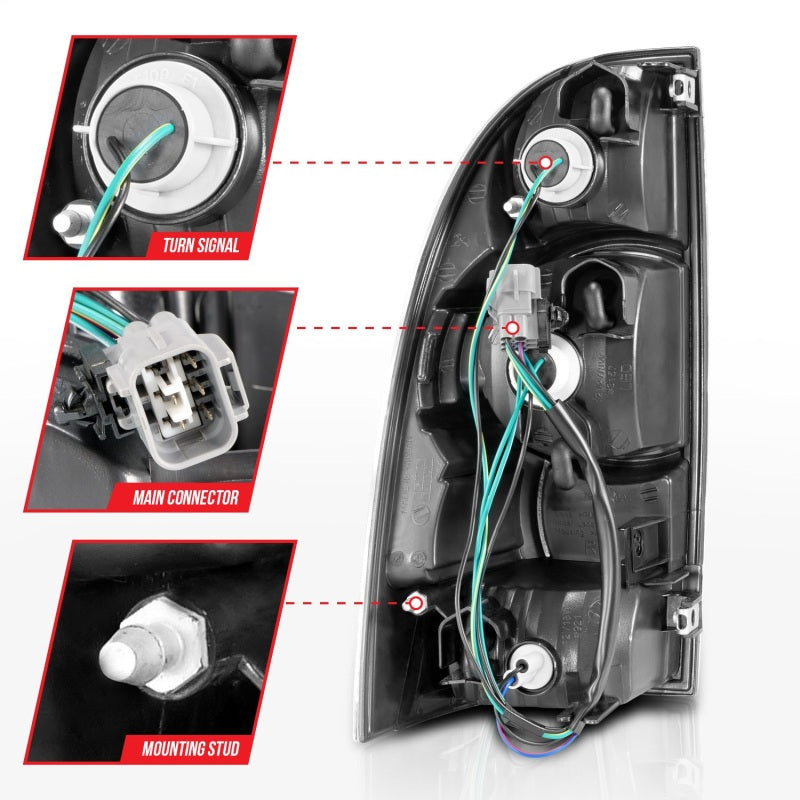 Anzo 2005-2015 Toyota Tacoma LED Taillights Black 311042 Photo - Unmounted