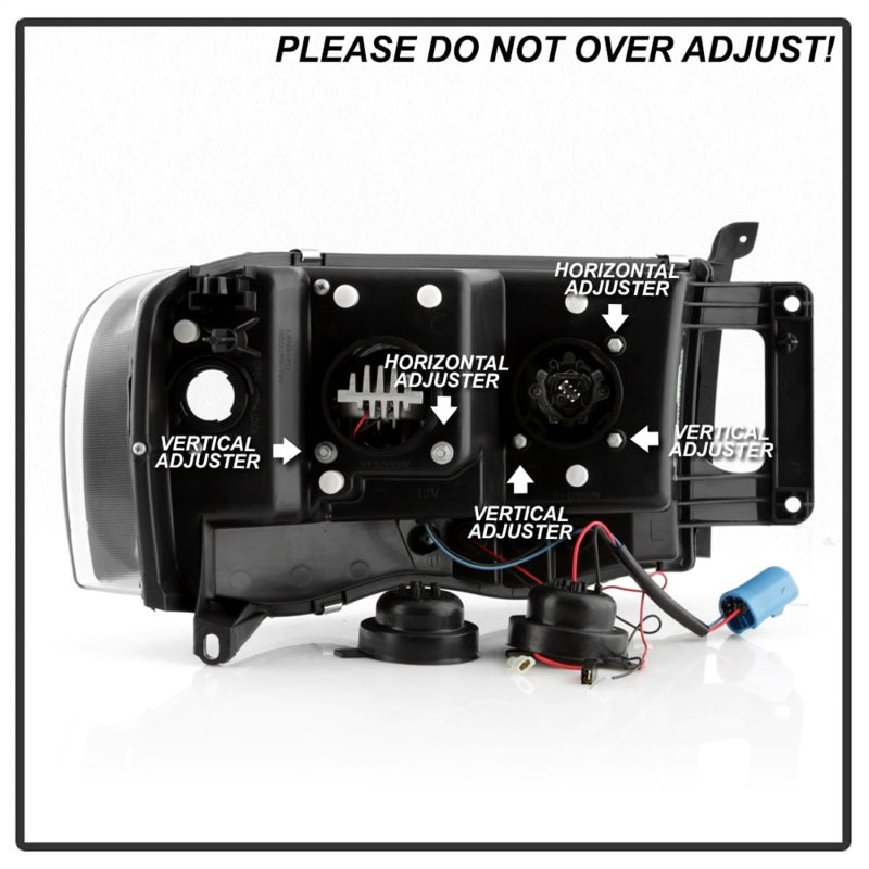 Spyder Dodge Ram 1500 02-05/Ram 2500/3500 03-05 High-Power LED Headlights - Black PRO-YD-DR02V2PL-BK 5088079 5088079 Photo - Unmounted