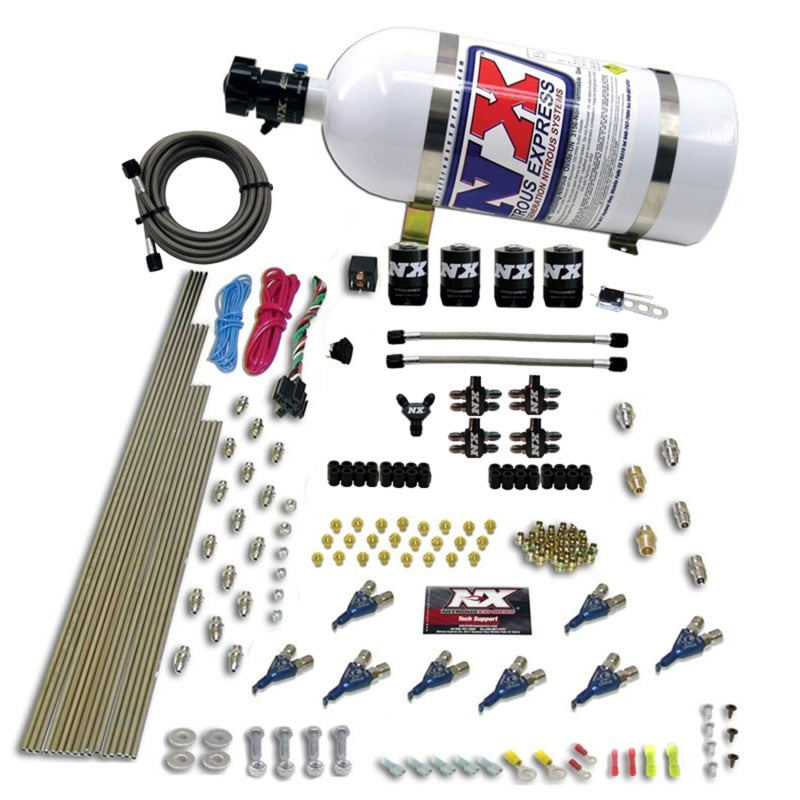 Nitrous Express 8 Cyl Piranha Direct Port, 4 Solenoids , With 10 LB Bottle 80001-10 Photo - Primary