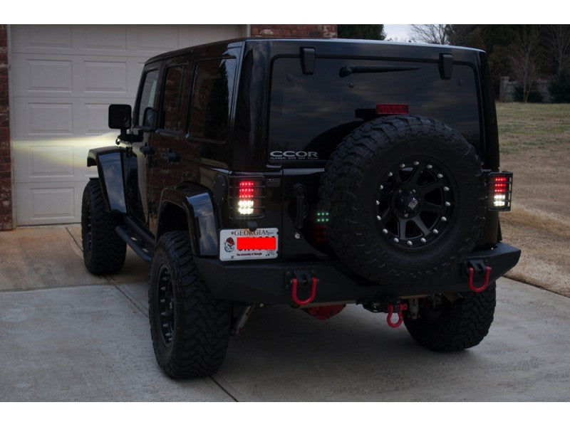 Spyder Jeep Wrangler 07-15 LED Tail Lights Black ALT-YD-JWA07-LED-BK 5070395 5070395 User 1
