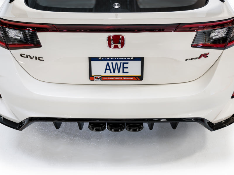AWE Tuning 2023 Honda Civic Type R FL5 Track Edition Exhaust w/ Triple Diamond Black Tips 3020-53287 3020-53287 Photo - Mounted