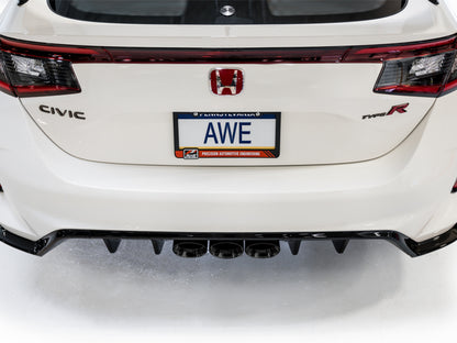 AWE Tuning 2023 Honda Civic Type R FL5 Track Edition Exhaust w/ Triple Diamond Black Tips 3020-53287 3020-53287 Photo - Mounted