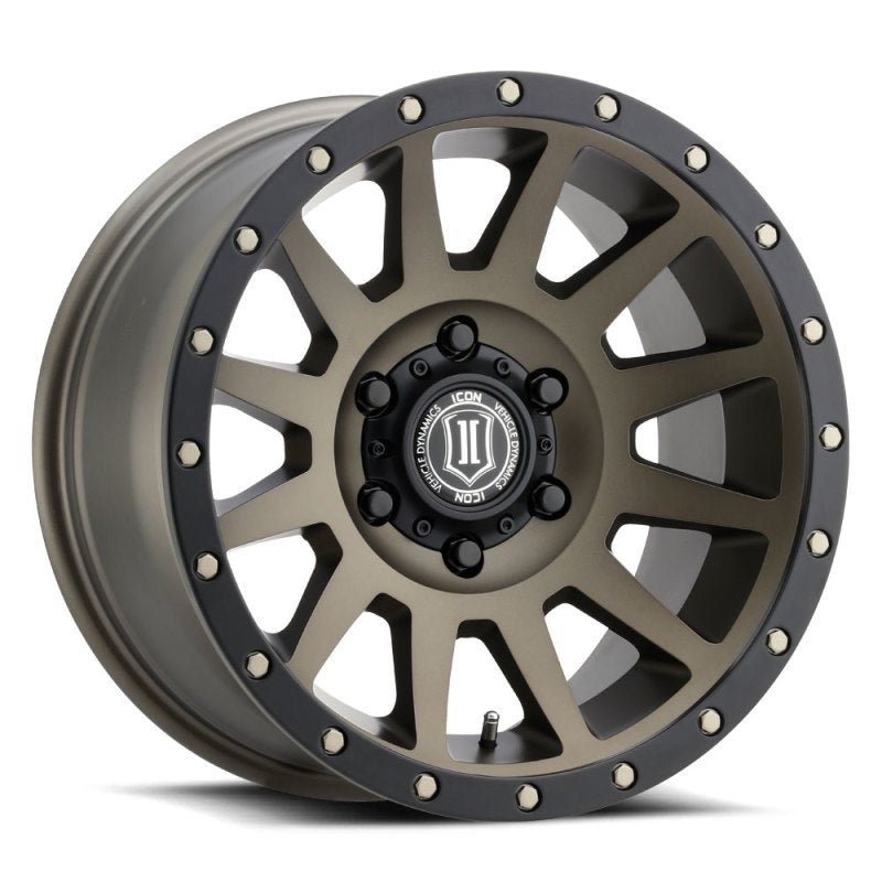 ICON Compression 17x8.5 6x5.5 0mm Offset 4.75in BS 106.1mm Bore Bronze Wheel 2017858347BR 2017858347BR Photo - Primary