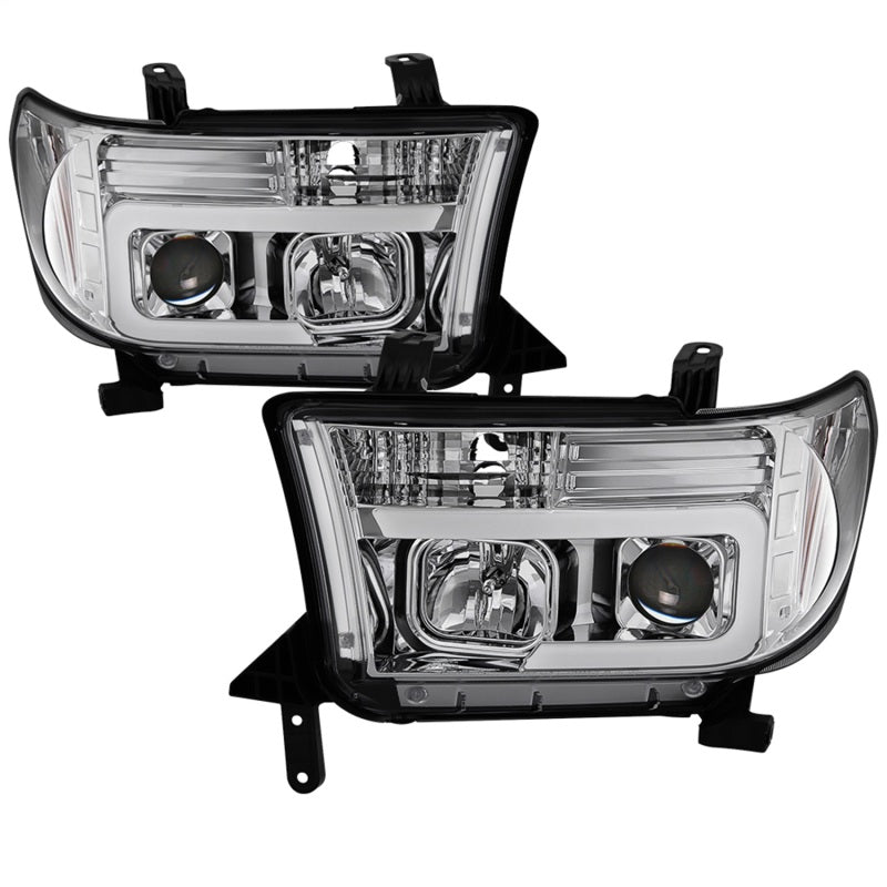 Spyder 07-13 Toyota Tundra V2 Light Bar DRL Projector Headlights - Chrome (PRO-YD-TTU07V2-LB-C) 5084651 5084651 Photo - Primary