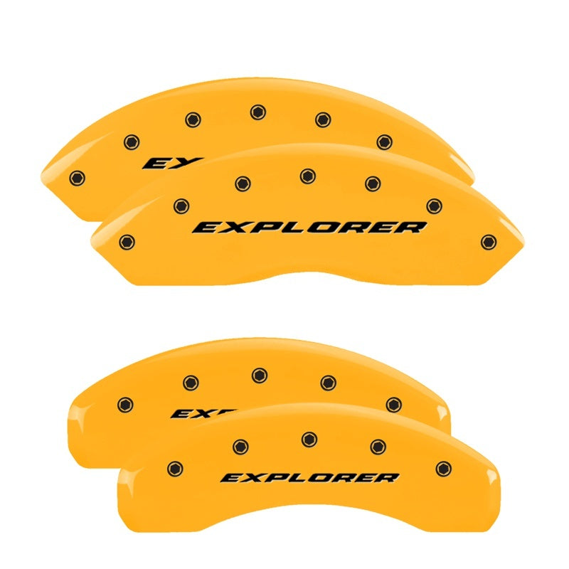 MGP 4 Caliper Covers Engraved Front & Rear Explorer Yellow Finish Black Char 2006 Ford Explorer 10041SXPLYL 10041SXPLYL Photo - Primary
