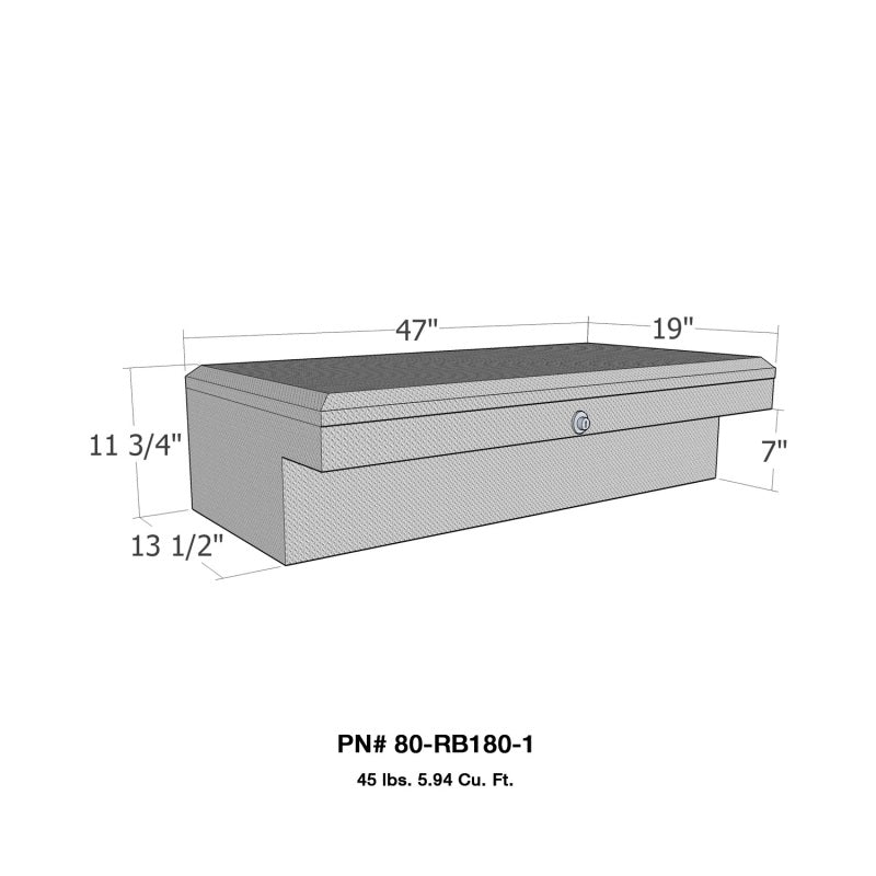 Westin/Brute Low Profil LoSider Sid Rail 47in Box - Aluminum 80-RB180-1 80-RB180-1 Photo - Unmounted
