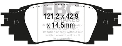 EBC 2016+ Lexus Rx350 3.5L Ultimax2 Rear Brake Pads UD1879 UD1879 Photo - Primary