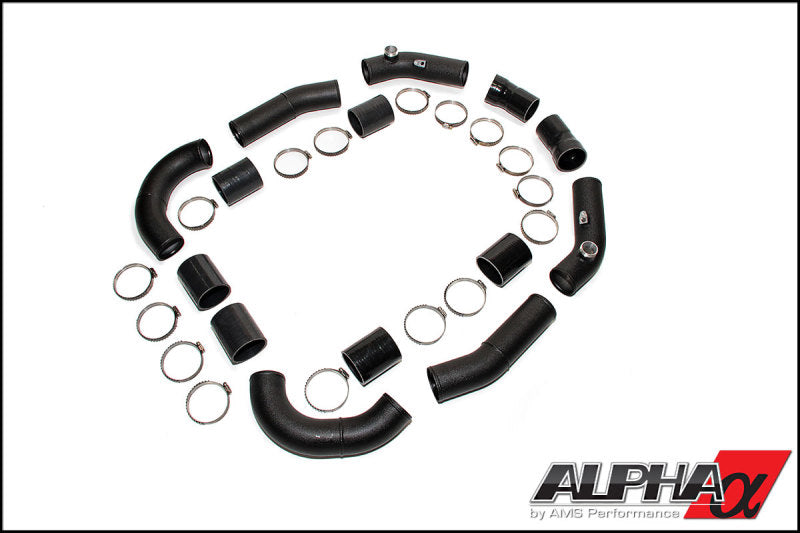 AMS Performance GT-R R35 Induction Kit w/Stock Turbos/Manifold/TB / Alpha Intercooler/TiAL Flanges ALP.07.09.0003-3 ALP.07.09.0003-3 Photo - Primary