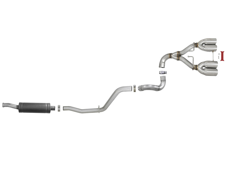 aFe Mach Force-Xp 2-1/2 In 304 Stainless Steel Cat-Back Exhaust System 49-38071-P Photo - Unmounted