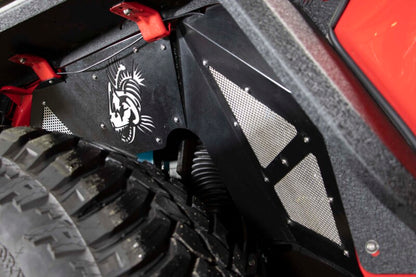Fishbone Offroad 2018+ Jeep Wrangler JL Front/Rear Set of 4 Aluminum - Blk Powdercoat Inner Fenders FB33130 FB33130 Photo - out of package