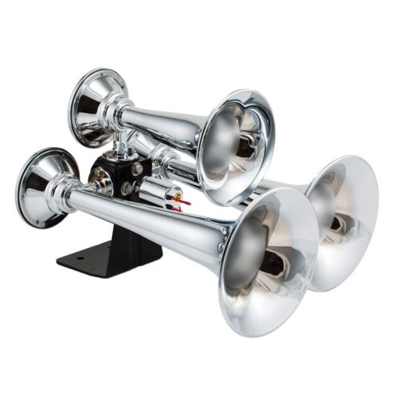 Kleinn Air Horns Kleinn Chrome Triple Horn/ 13.5In/11.75In/8.5In- Chrome-Plated High Impact ABS 500 500 Photo - Primary