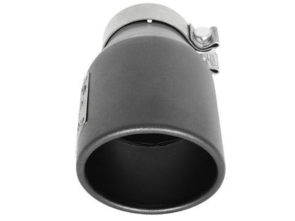 aFe MACH Force-Xp 3in 409 Stainless Steel Exhaust Tip Metallic Black (Left 49T30452-B091 Photo - Unmounted