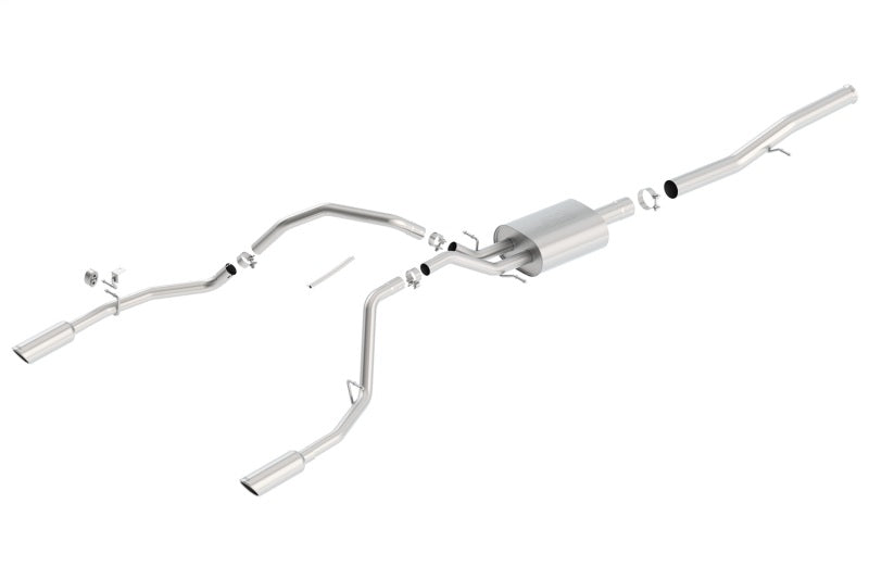 Borla 14 Silv/Sierra 1500 EC Std/CC Short 143.5in WB Touring Single Split Rear Exit Cat-Back Exhaust 140570 140570 Photo - Primary
