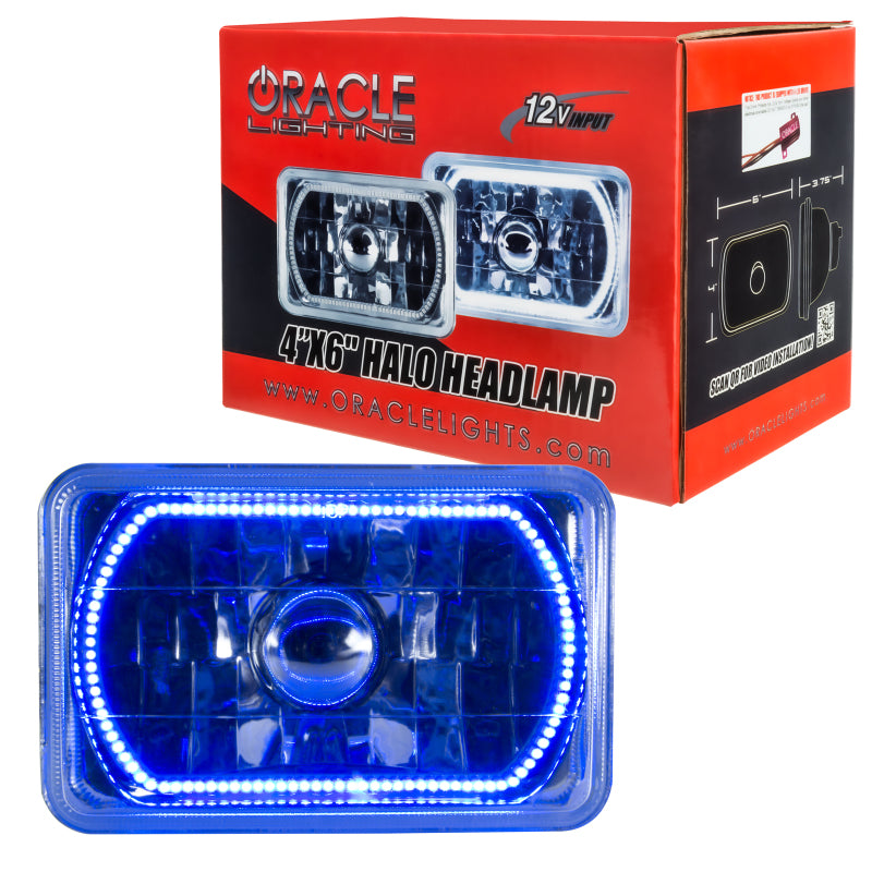 ORACLE Lighting Oracle Pre-Installed Lights 4x6 IN. Sealed Beam - Blue Halo 6909-002 6909-002 Photo - Close Up