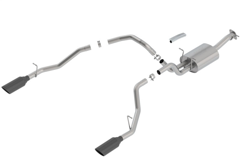 Borla 2019 RAM 1500 5.7L V8 AT 4DR Crew Cab Short Bed Atak SS Catback Exhaust - Black Chrome Tip 140753BC 140753BC Photo - Primary