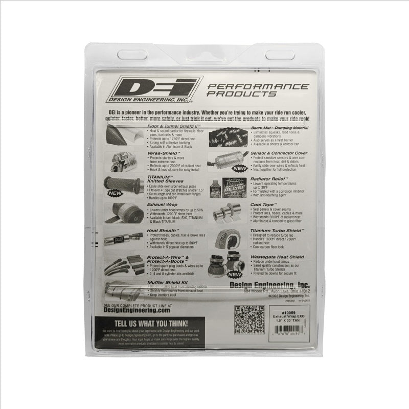 DEI Exhaust Wrap 1.5in x 30ft - EXO - Tan 10059 10059 Photo - Unmounted