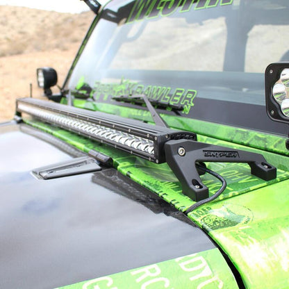 Westin/Snyper 07-17 Jeep Wrangler Snyper LED Cowl Mount - Textured Black 62-41025 62-41025 Photo - Mounted