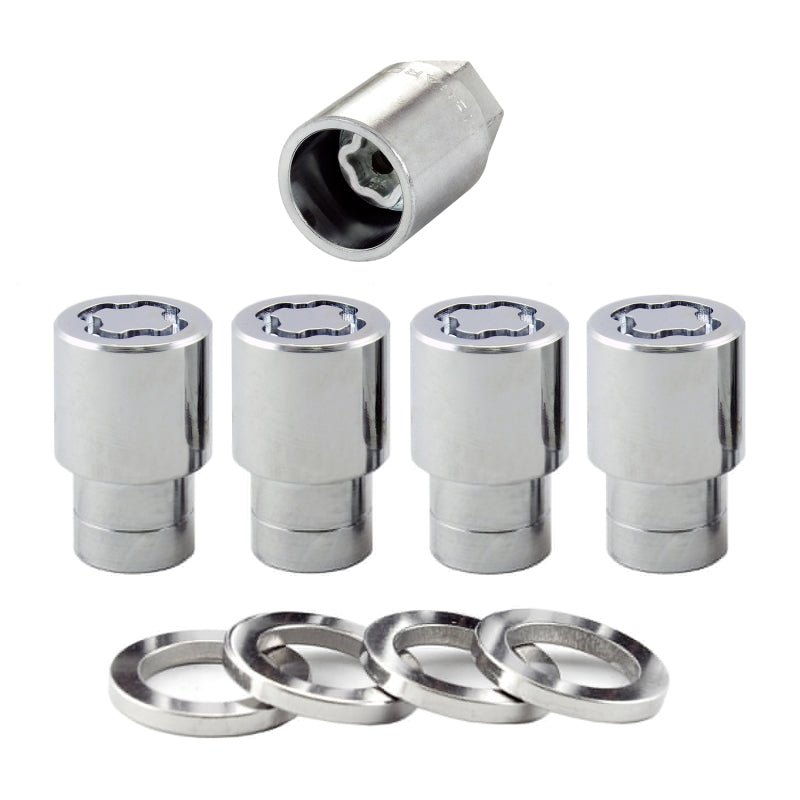 McGard Wheel Lock Nut Set - 4pk. (Reg. Shank Seat) 1/2-20 / 13/16 Hex / 1.38in. Length - Chrome 21120 21120 Photo - out of package