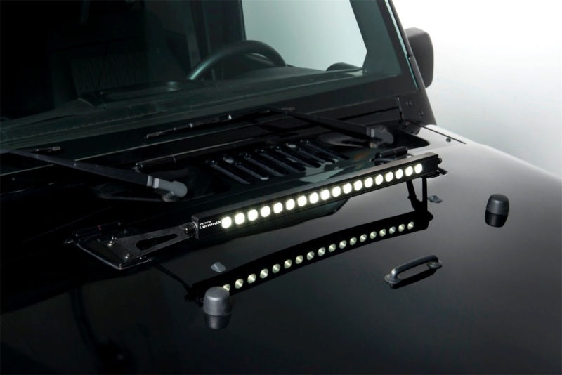 Putco 2007-2017, Jeep Wrangler JK - 20" Luminix Light Bar with Hood Bracket 10020JK Photo - Mounted