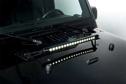 Putco 2007-2017, Jeep Wrangler JK - 20" Luminix Light Bar with Hood Bracket 10020JK Photo - Mounted