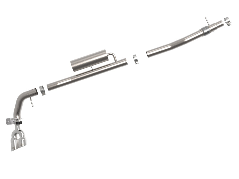 aFe Rebel Series 3in Cat-Back Exhaust Side Exit w/ Polished Tips 19-20 Ford Ranger L4-2.3L (t) 49-33119-P 49-33119-P Photo - Unmounted