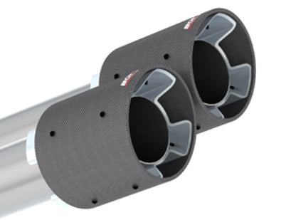 Borla 2020 Ford GT500 5.2L AT 3in ATAK CatBack Exhaust w/ Carbon Fiber Tips 140837CF 140837CF Photo - Close Up