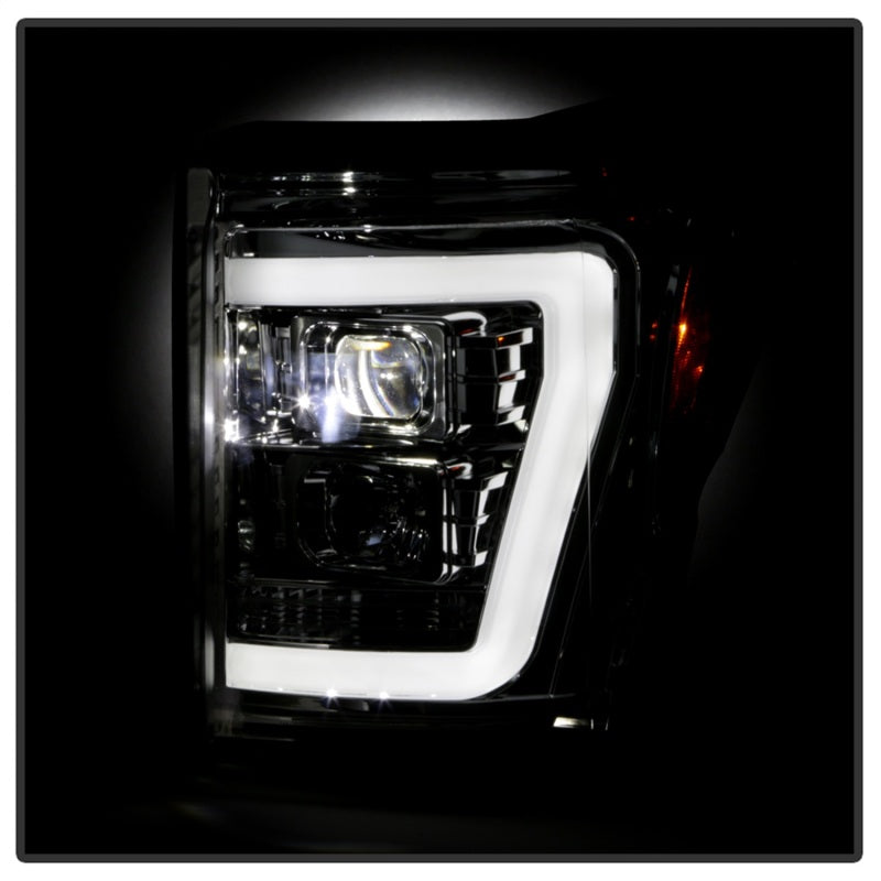 Spyder Ford F250/350/450 11-16 V2 High-Power LED Headlights-White Light Bar-Chrome PRO-YD-FS11V2PL-C 5087881 5087881 Photo - Unmounted