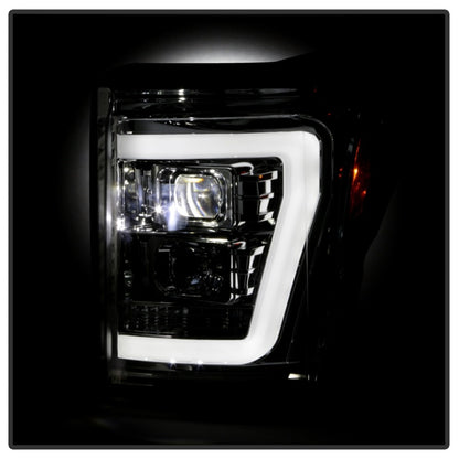 Spyder Ford F250/350/450 11-16 V2 High-Power LED Headlights-White Light Bar-Chrome PRO-YD-FS11V2PL-C 5087881 5087881 Photo - Unmounted