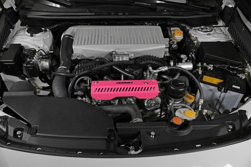 Perrin Performance Perrin 22-23 Subaru WRX Pulley Cover (Short Version - Works w/AOS System) - Hyper Pink PSP-ENG-154HP PSP-ENG-154HP User 1