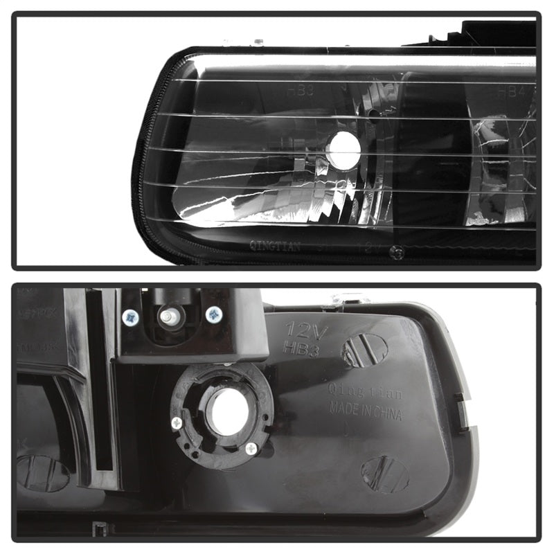 SPYDER Xtune Chevy TahOE 00-06 Amber Crystal Headlights Black HD-JH-CSIL99-BK 5064240 5064240 Photo - Unmounted