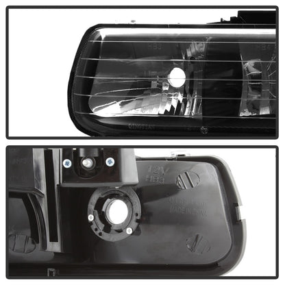 SPYDER Xtune Chevy TahOE 00-06 Amber Crystal Headlights Black HD-JH-CSIL99-BK 5064240 5064240 Photo - Unmounted
