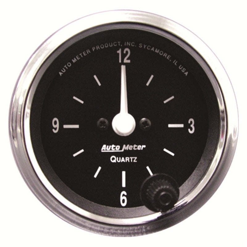 Autometer Gauge, Clock, 2 1/16", 12Hr, Analog, Cobra 201019 Photo - Primary