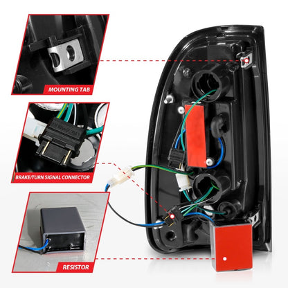 ANZO 00-06 Toyota Tundra LED Taillights w/ Light Bar Black Housing Smoke Lens 311412 311412 Photo - Unmounted