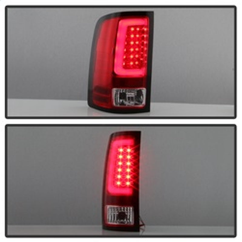 Spyder 07-13 GMC Sierra 1500 V2 Light Bar LED Tail Lights - Red Clear (ALT-YD-GS07V2-LBLED-RC) 5084767 5084767 Photo - Unmounted
