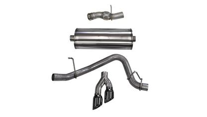 Corsa Performance 15-16 GMC Yukon Denali 6.2L V8 Single Side Exit Cat-Back Exhaust 14826BLK Photo - Primary