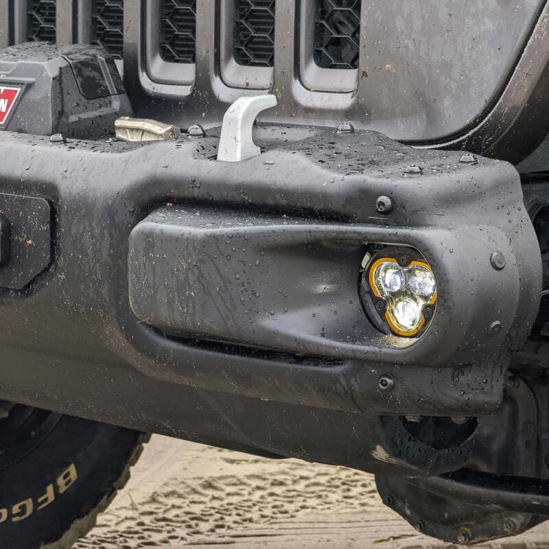 KC HiLiTES FLEX ERA 3 Dual Mode SAE Fog Light - Single Light Master Kit (w/Clear + Yellow Lens) 1284 1284 Photo - lifestyle view