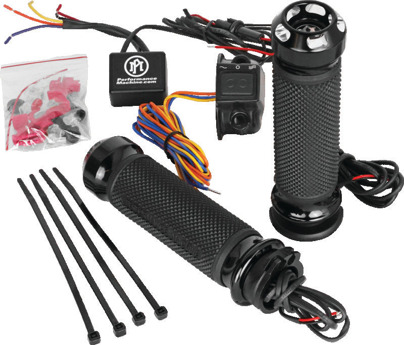 Performance Machine FLHX Cable Apex Heated Grips - Contrast Cut 0063-2092-BM 0063-2092-BM Photo - Primary