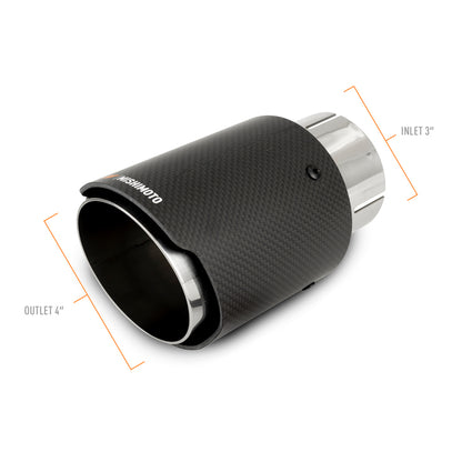 Mishimoto Carbon Fiber Muffler Tip 3in Inlet 4in Outlet Polished MMEXH-TIP-CF3P MMEXH-TIP-CF3P User 1