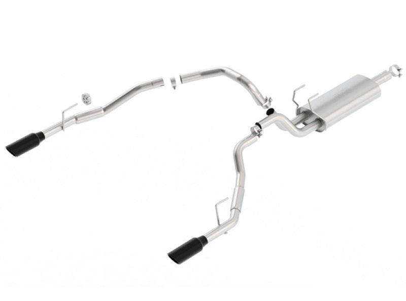 Borla 09-17 Dodge Ram 1500 5.7L V8 3in to Dual 2.5in Single Round Rolled Angle-Cut S-type Exhaust 140308BC 140308BC Photo - Primary