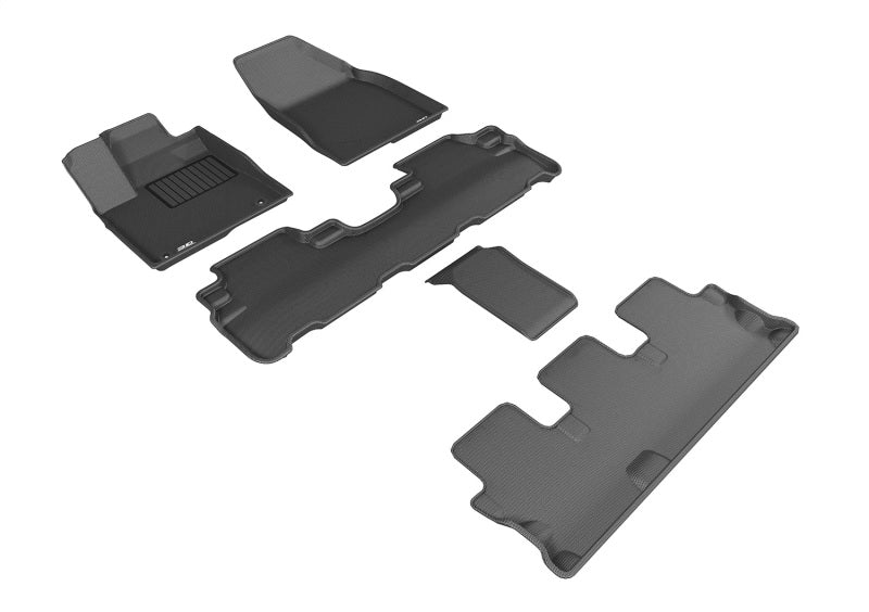 3D MAXpider 14-19 Toyota Highlander w/ Bucket 2nd Row Kagu Floormat Set (R1, R2, R3) - Black L1TY18201509 L1TY18201509 Photo - Primary